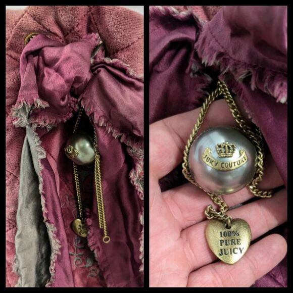 Juicy Couture Y2K Fairytale Daydreamer Pink Quilted Vintage Shoulder Bag - Picture 4 of 11